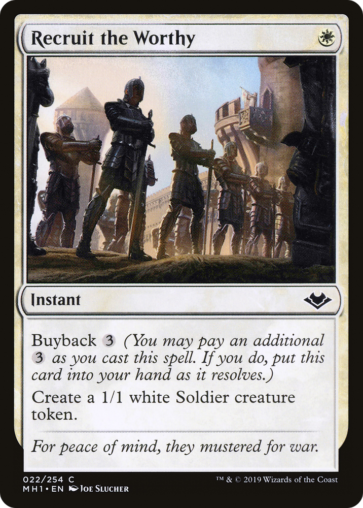 Recruit the Worthy (MH1-022) - Modern Horizons Foil