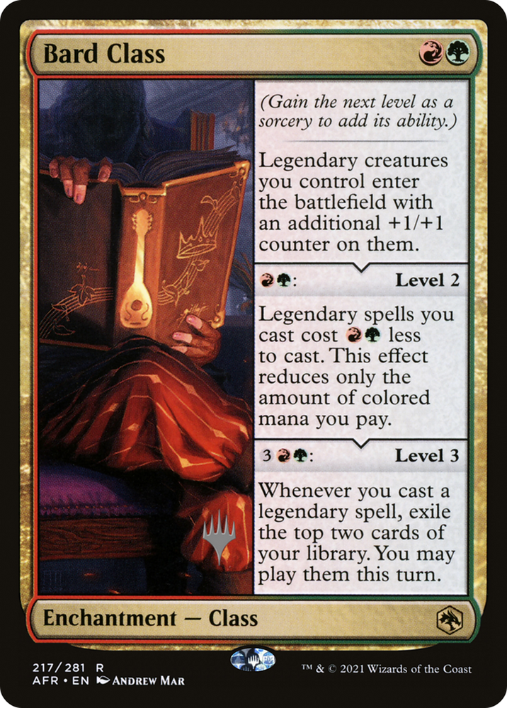 Bard Class (PPAFR-217P) - Adventures in the Forgotten Realms Promos Foil