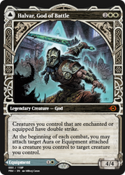 Halvar, God of Battle // Sword of the Realms (PRM-88202) - Magic Online Promos Foil