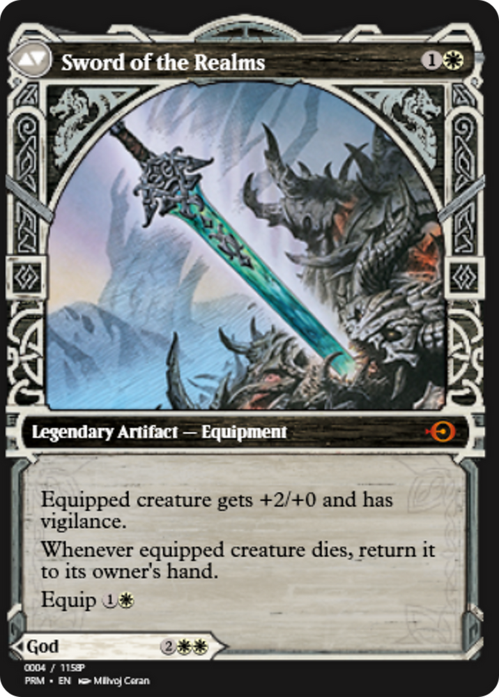 Halvar, God of Battle // Sword of the Realms (PRM-88202) - Magic Online Promos Foil