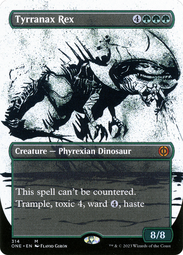 Tyrranax Rex (Showcase) (ONE-314) - Phyrexia: All Will Be One: (Showcase) (Borderless)