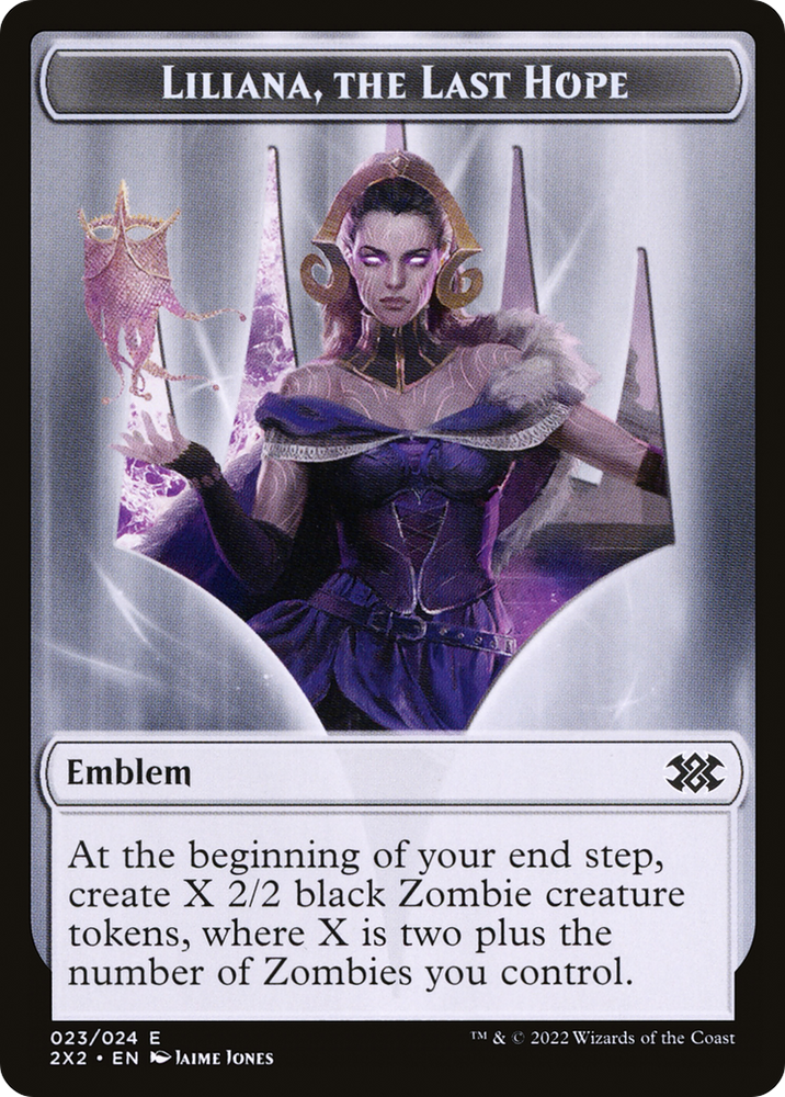Liliana, the Last Hope Emblem (T2X2-023) - Double Masters 2022 Tokens Foil