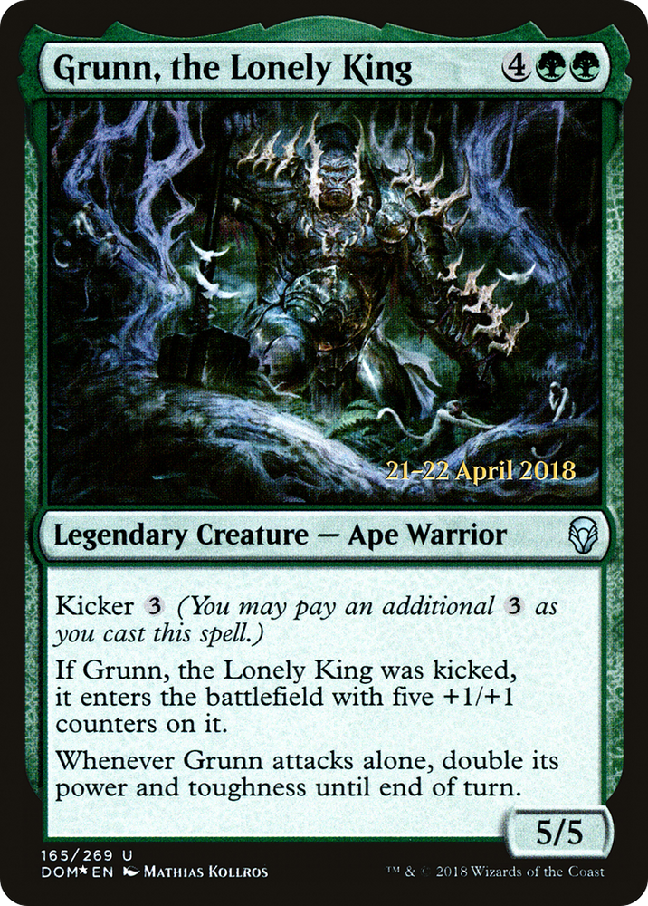 Grunn, the Lonely King (PRE-165) - Dominaria Promos Foil