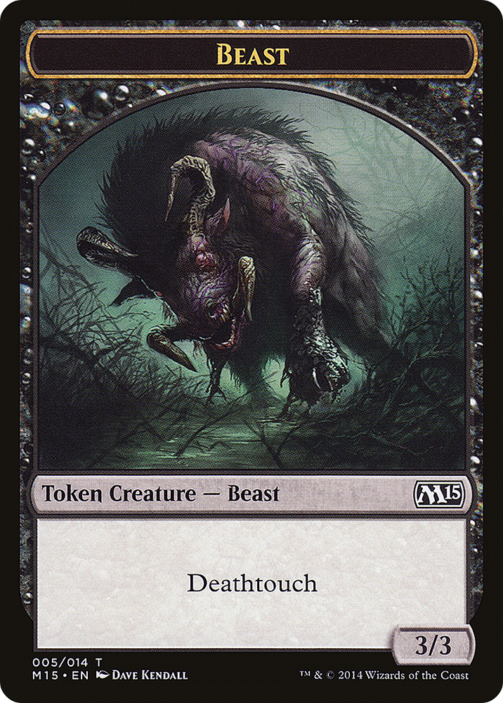 Beast Token (Black) (M15-005) - Magic 2015 Tokens