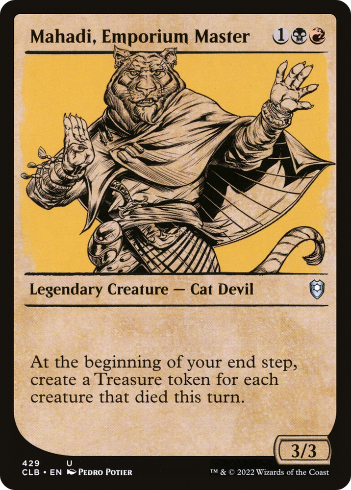 Mahadi, Emporium Master (Showcase) (CLB-429) - Commander Legends: Battle for Baldur's Gate: (Showcase) Foil