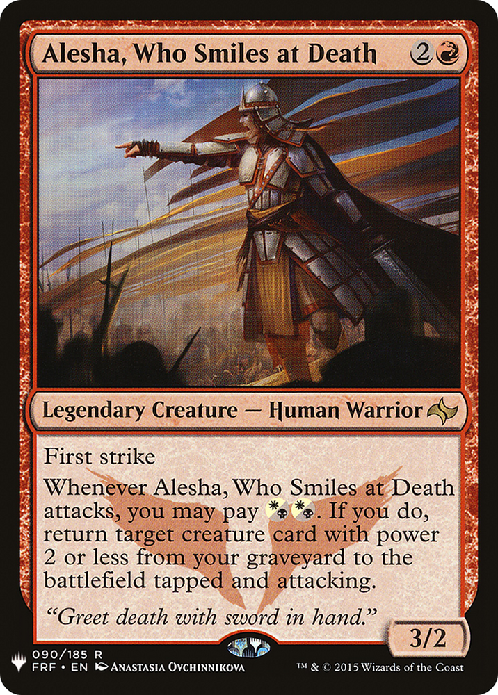 Alesha, Who Smiles at Death (LIST-FRF-90) - The List