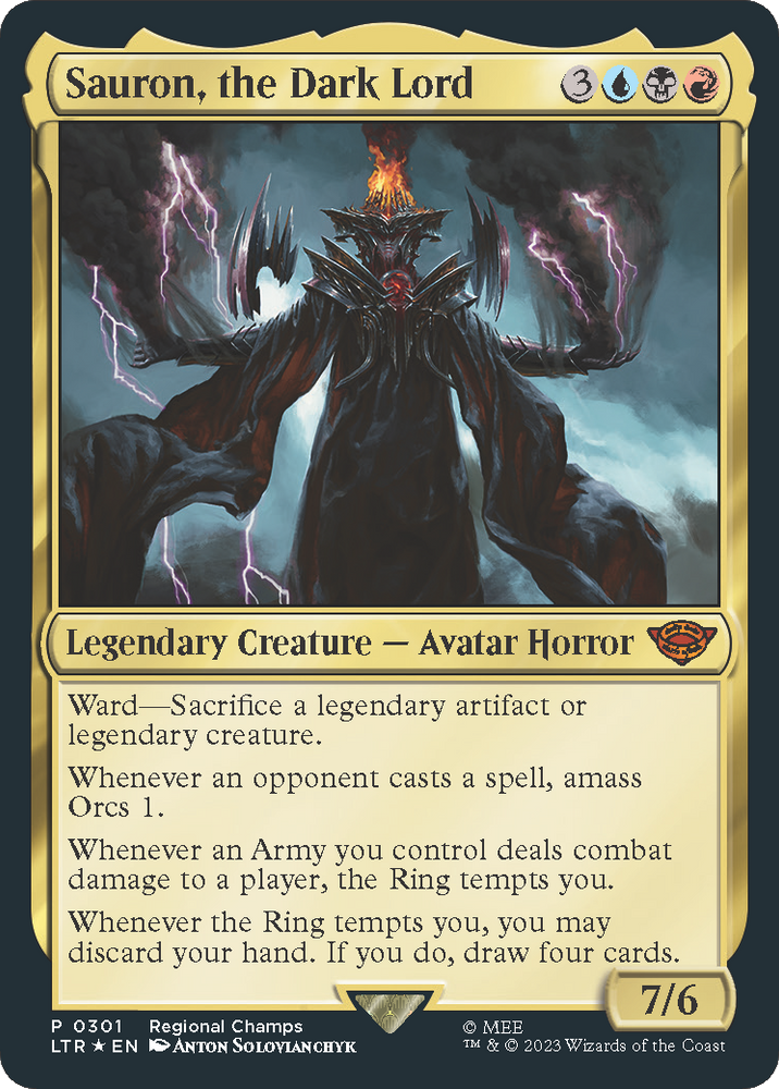Sauron, the Dark Lord (PTP-301) - The Lord of the Rings: Tales of Middle-earth Foil