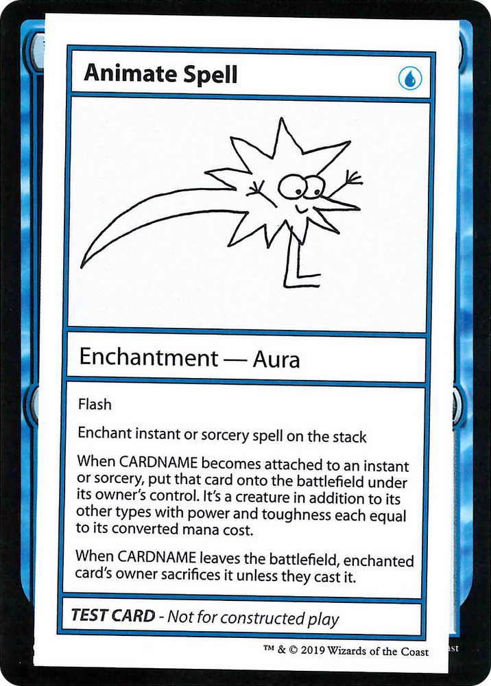 Animate Spell (No PW Symbol) (CMB1-016) - Mystery Booster Playtest Cards 2021