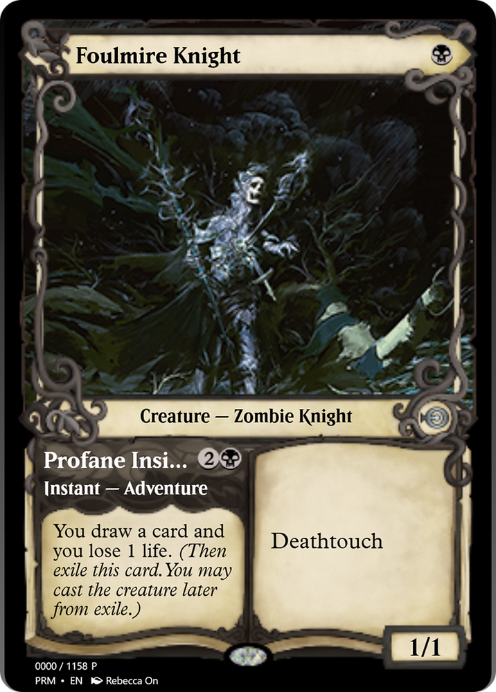 Foulmire Knight // Profane Insight (PRM-78806) - Magic Online Promos