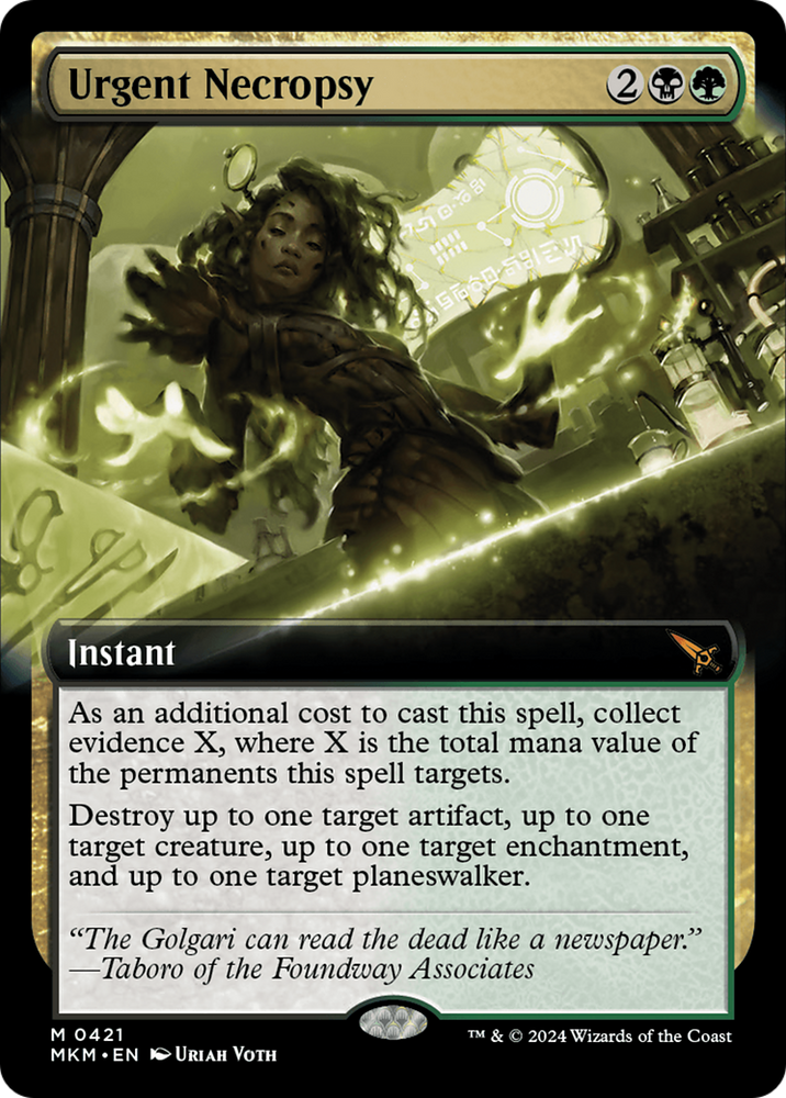 Urgent Necropsy (Extended Art) (MKM-421) - Murders at Karlov Manor: (Extended Art) Foil