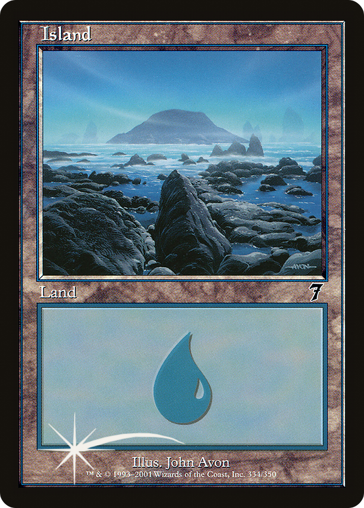 Island (334) (7ED-334★) - Seventh Edition Foil