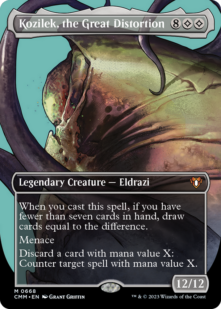 Kozilek, the Great Distortion (Borderless) (CMM-668) - Commander Masters (Borderless) Foil