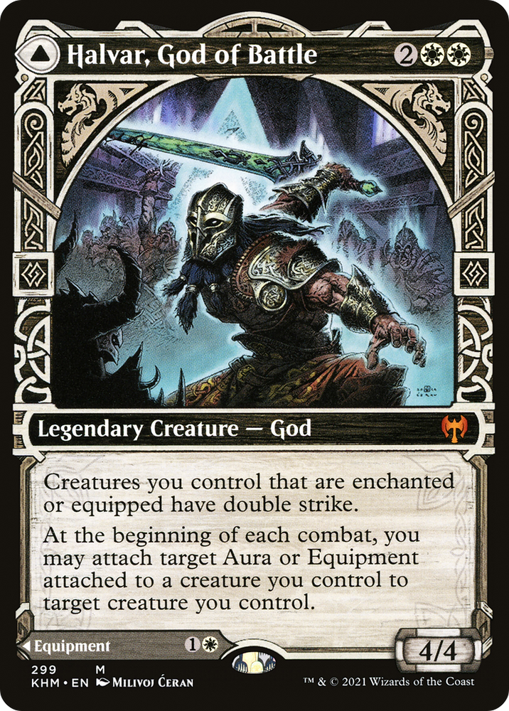 Halvar, God of Battle (Showcase) (KHM-299) - Kaldheim: (Showcase) Foil