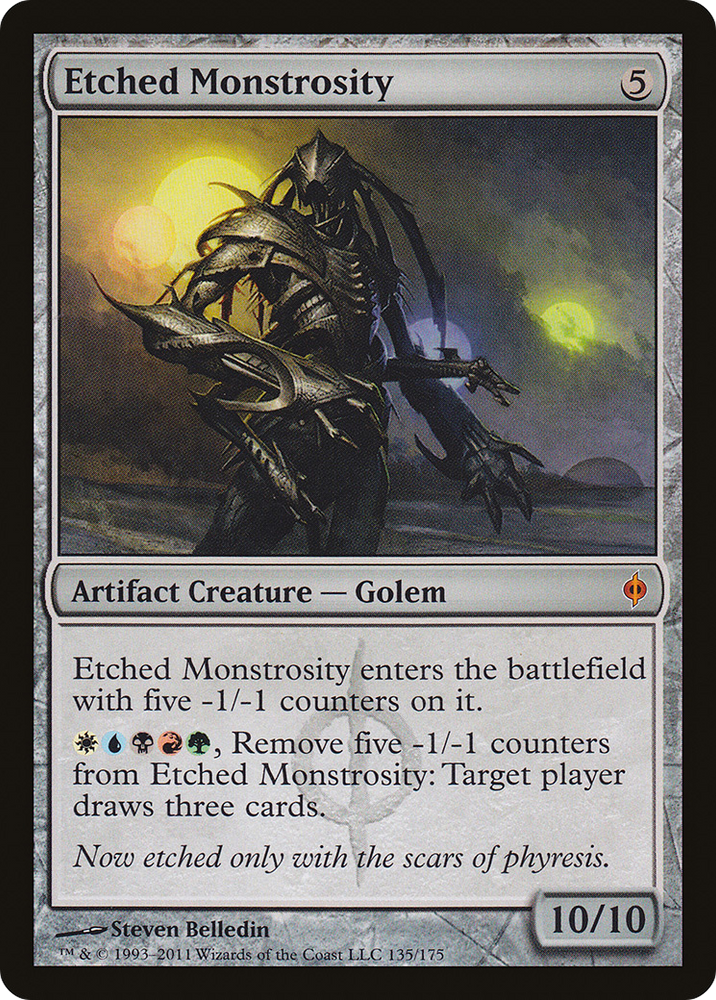 Etched Monstrosity (NPH-135) - New Phyrexia Foil