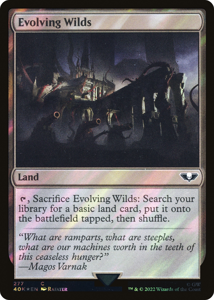 Evolving Wilds (Surge Foil) (40K-277★) - Warhammer 40,000 Commander Foil