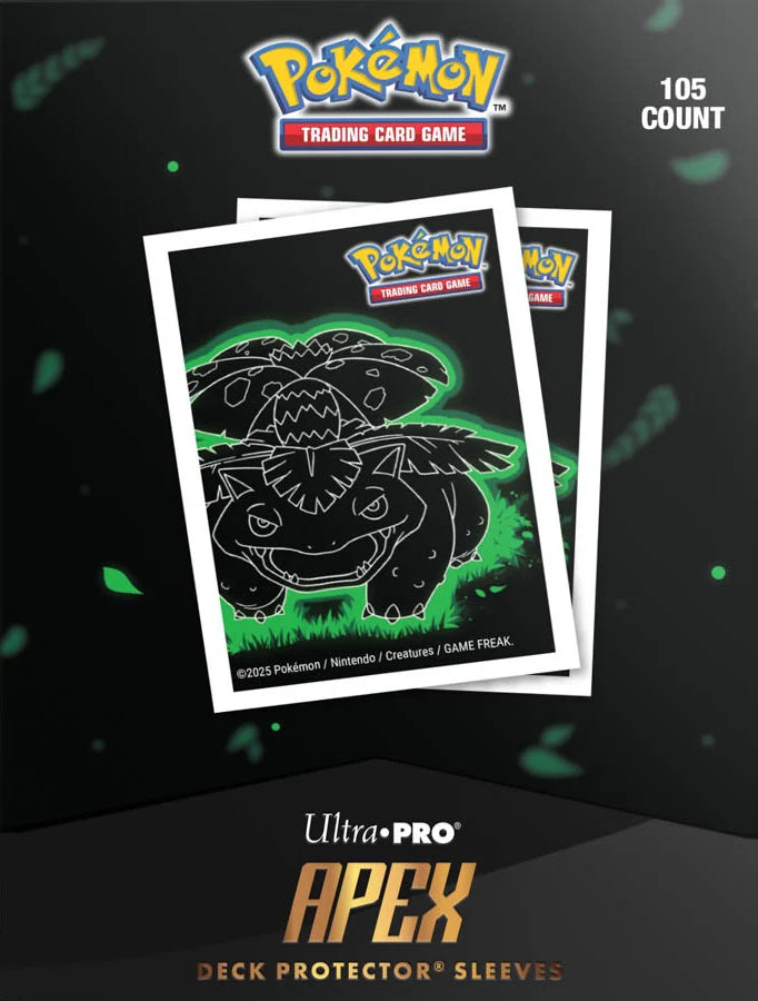 Ultra Pro - Apex Standard Card Sleeves 105ct - Neon Kanto Venusaur