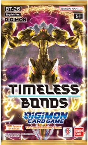 Digimon card game BT-26: Timeless Bonds Booster Pack