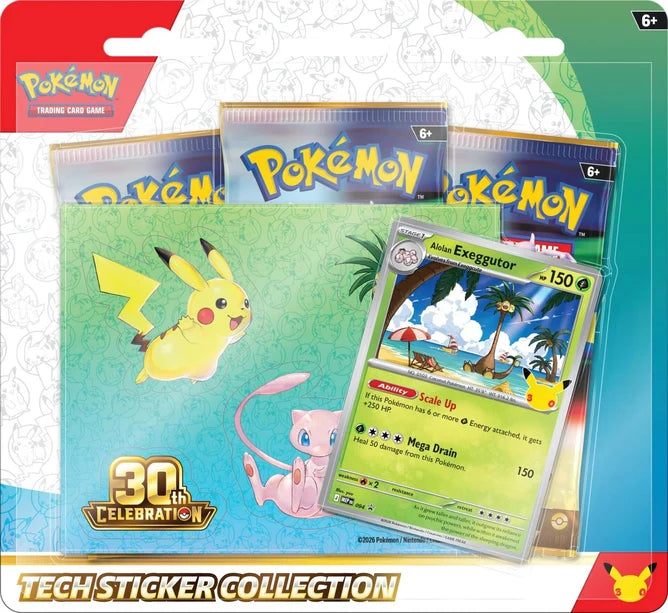 Pre-Order: Pokemon 30th Celebration Tech Sticker Collection (wave 2)