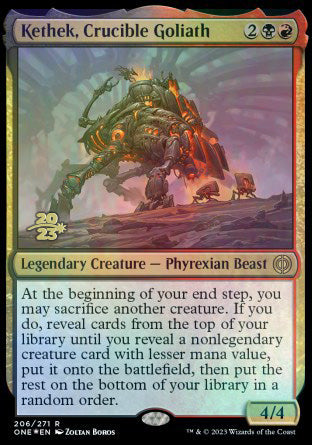 Kethek, Crucible Goliath [Phyrexia: All Will Be One Prerelease Promos]