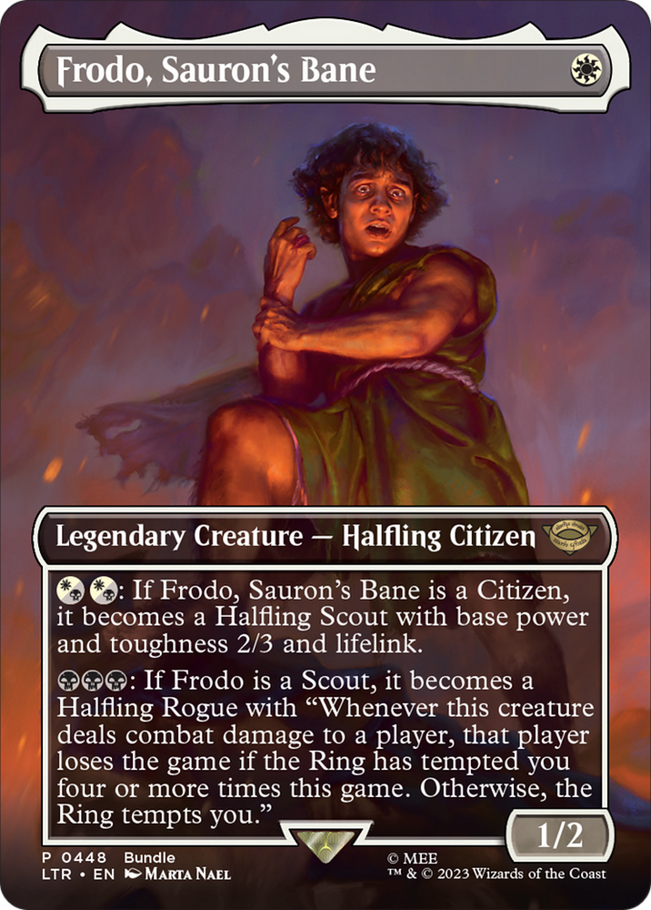 Frodo, Sauron's Bane (Borderless Alternate Art) [The Lord of the Rings: Tales of Middle-Earth]