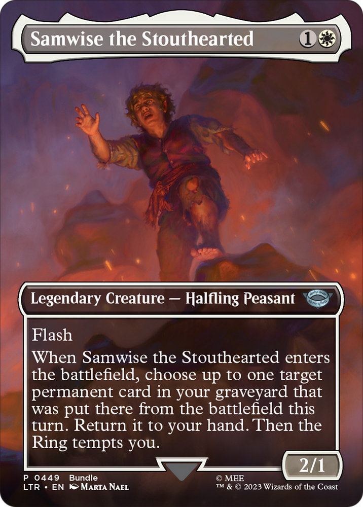 Samwise the Stouthearted (Borderless Alternate Art) [The Lord of the Rings: Tales of Middle-Earth]