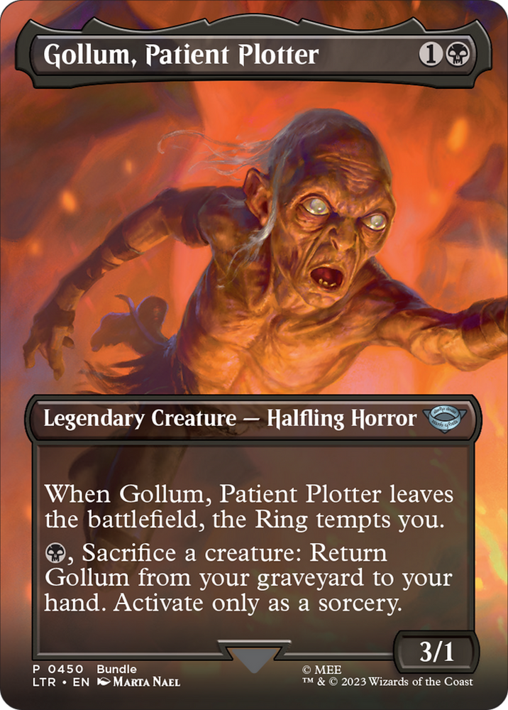 Gollum, Patient Plotter (Borderless Alternate Art) [The Lord of the Rings: Tales of Middle-Earth]