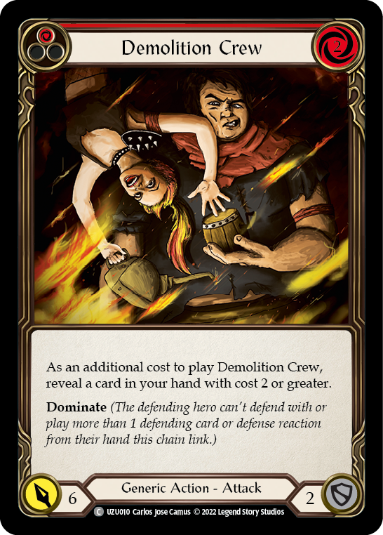 Demolition Crew (Red) [UZU010] (Outsiders Uzuri Blitz Deck)